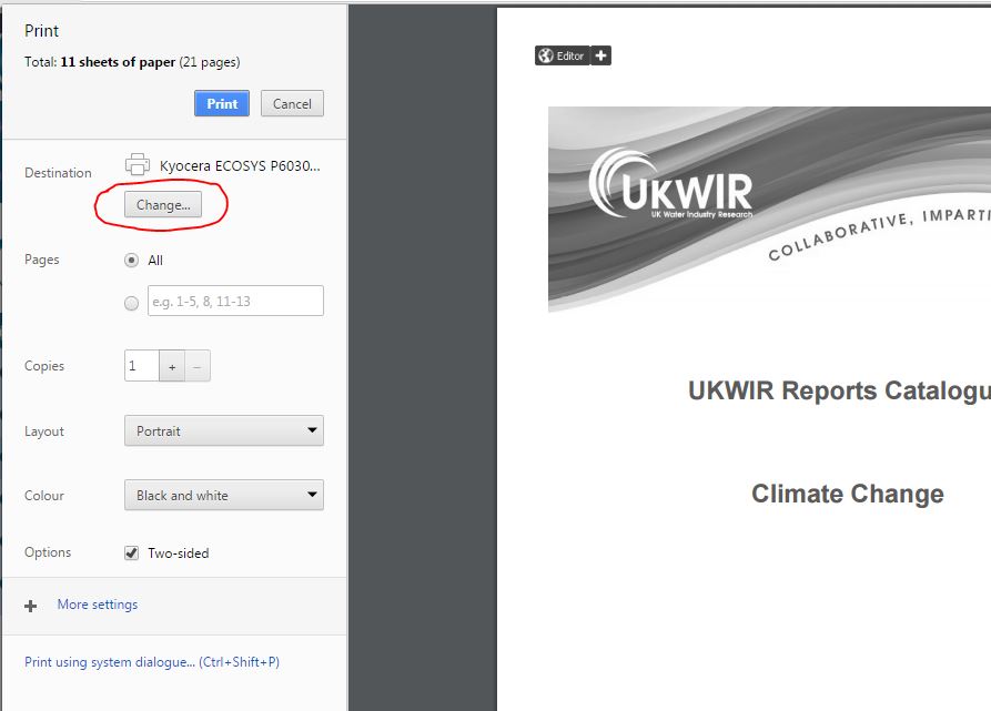 UKWIR topic catalogue